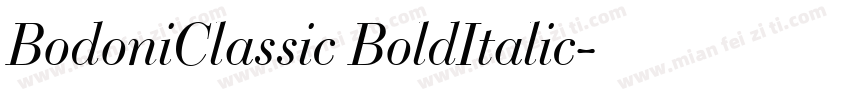 BodoniClassic BoldItalic字体转换